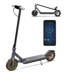 T5 Electric Scooter, Up to 19 Miles Range, 19 Mph Folding Commute Electric Scooter for Adults with 8.5" Solid Tires, Dual Braking System and App Control