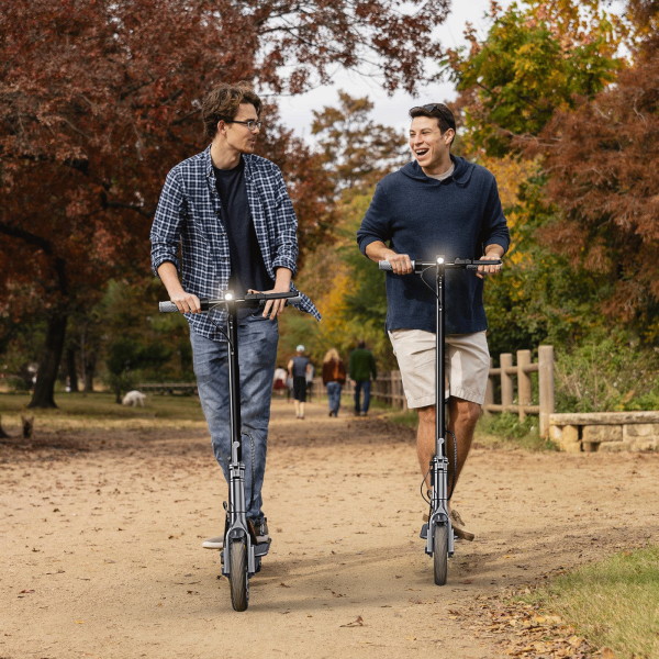 T5 Electric Scooter, Up to 19 Miles Range, 19 Mph Folding Commute Electric Scooter for Adults with 8.5" Solid Tires, Dual Braking System and App Control - Image 2