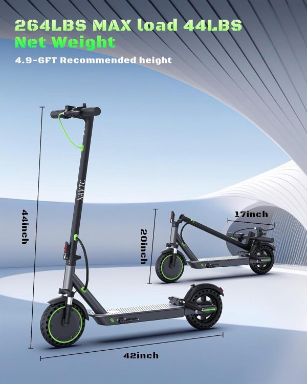 NAVIC T9G Electric Scooter Adults 18 Mile Range,Electric Scooter for Adults,Top Speed 22Mph,350W Motor,8.5" Tires,Foldable e Scooter APP - Image 9